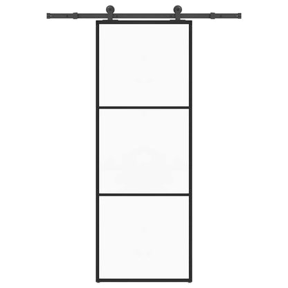 Schiebetür Mit Beschlag 76X205 Cm Esg-Glas & Aluminium