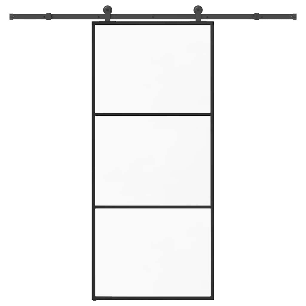 Schiebetür Mit Beschlag 90X205 Cm Esg-Glas & Aluminium