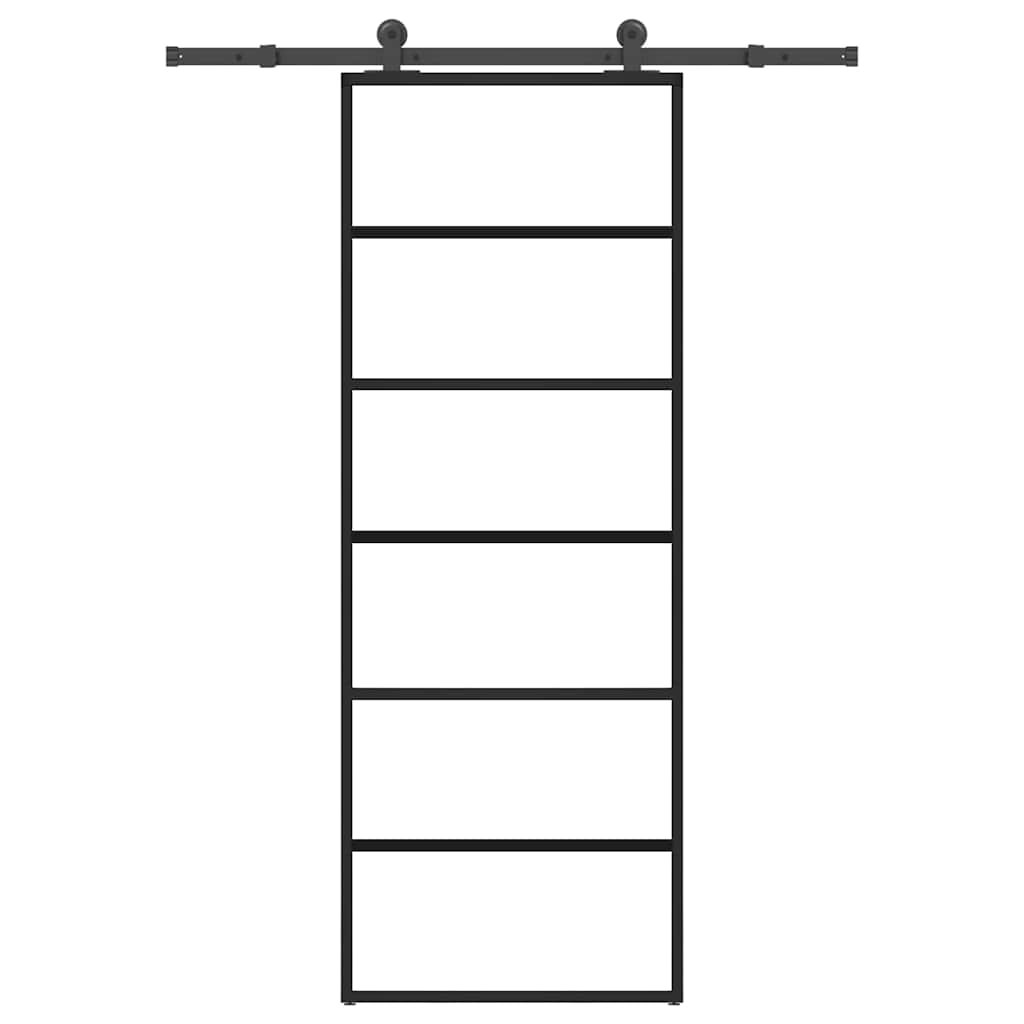 Schiebetür Mit Beschlag 76X205 Cm Esg-Glas & Aluminium