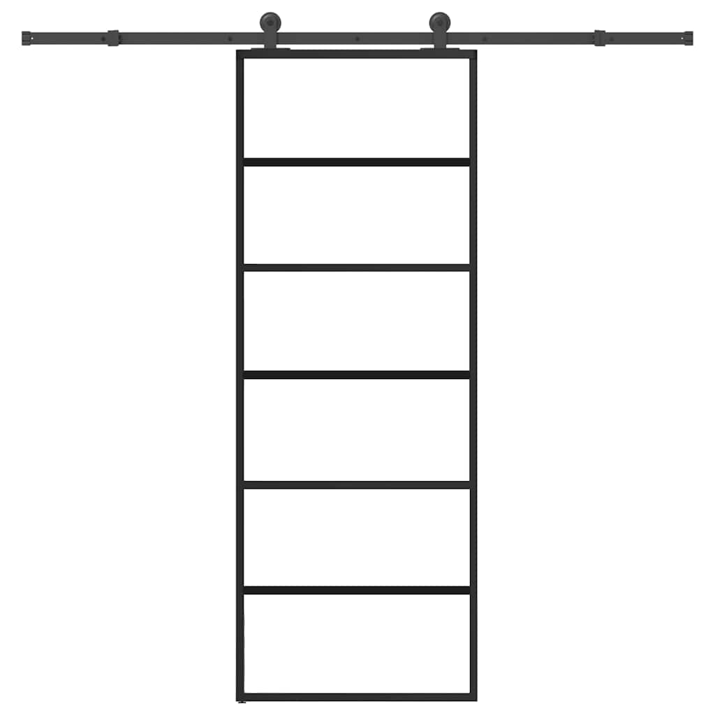 Schiebetür Mit Beschlag 76X205 Cm Esg-Glas & Aluminium