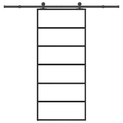 Schiebetür Mit Beschlag 90X205 Cm Esg-Glas & Aluminium