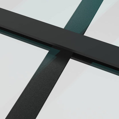 Schiebetür Mit Beschlag 76X205 Cm Esg-Glas & Aluminium