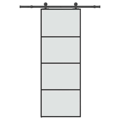 Schiebetür Mit Beschlag 76X205 Cm Esg-Glas & Aluminium