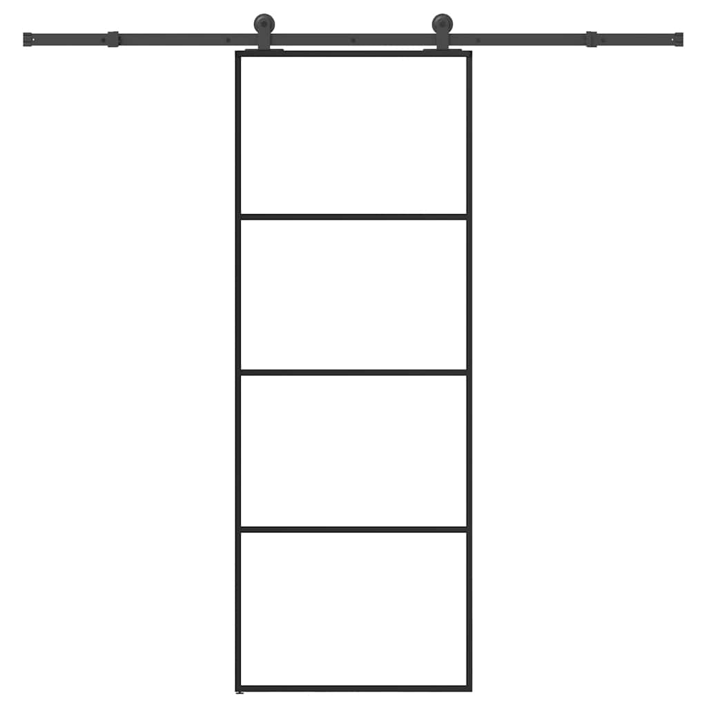 Schiebetür Mit Beschlag 76X205 Cm Esg-Glas & Aluminium
