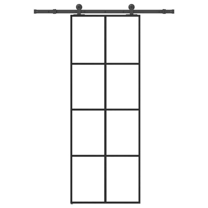 Schiebetür Mit Beschlag 76X205 Cm Esg-Glas & Aluminium