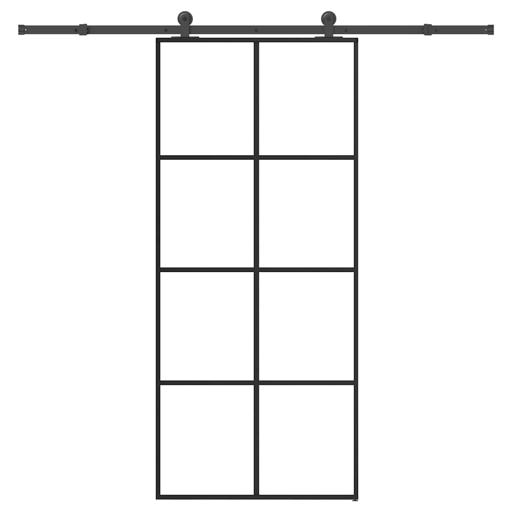 Schiebetür Mit Beschlag 90X205 Cm Esg-Glas & Aluminium