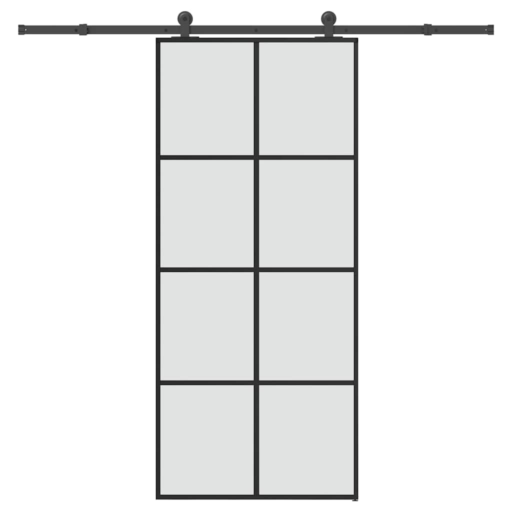 Schiebetür Mit Beschlag 90X205 Cm Esg-Glas & Aluminium