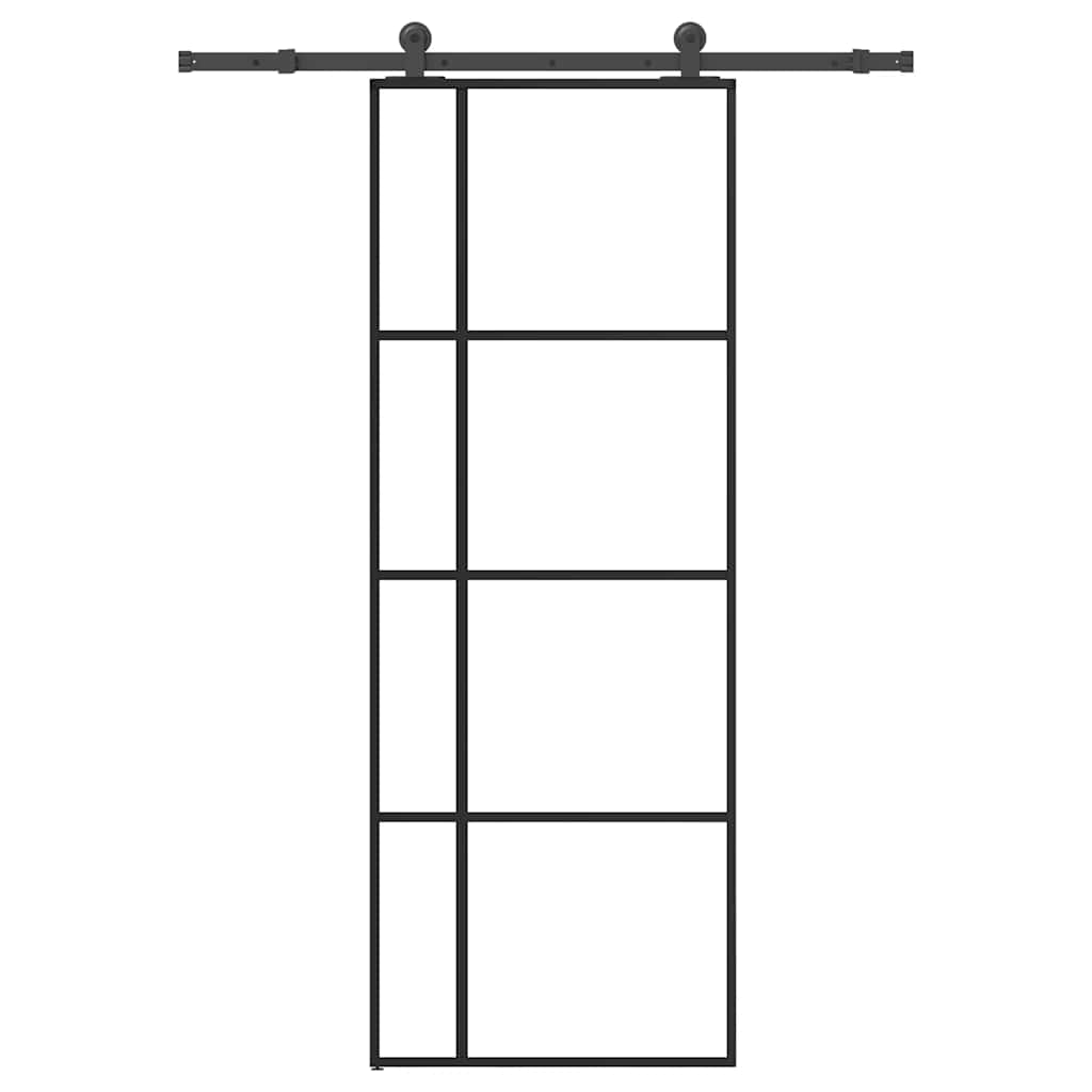 Schiebetür Mit Beschlag 76X205 Cm Esg-Glas & Aluminium