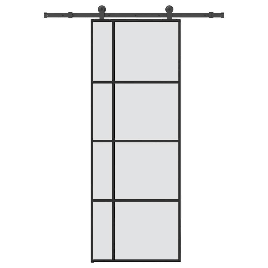 Schiebetür Mit Beschlag 76X205 Cm Esg-Glas & Aluminium