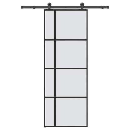 Schiebetür Mit Beschlag 76X205 Cm Esg-Glas & Aluminium