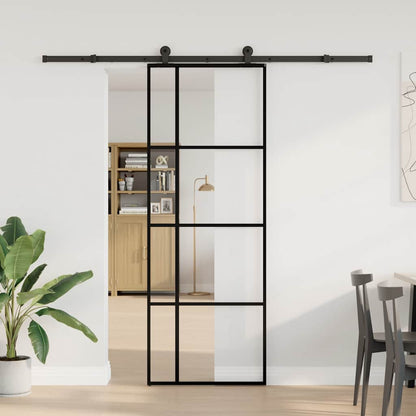 Schiebetür Mit Beschlag 76X205 Cm Esg-Glas & Aluminium