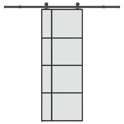 Schiebetür Mit Beschlag 76X205 Cm Esg-Glas & Aluminium