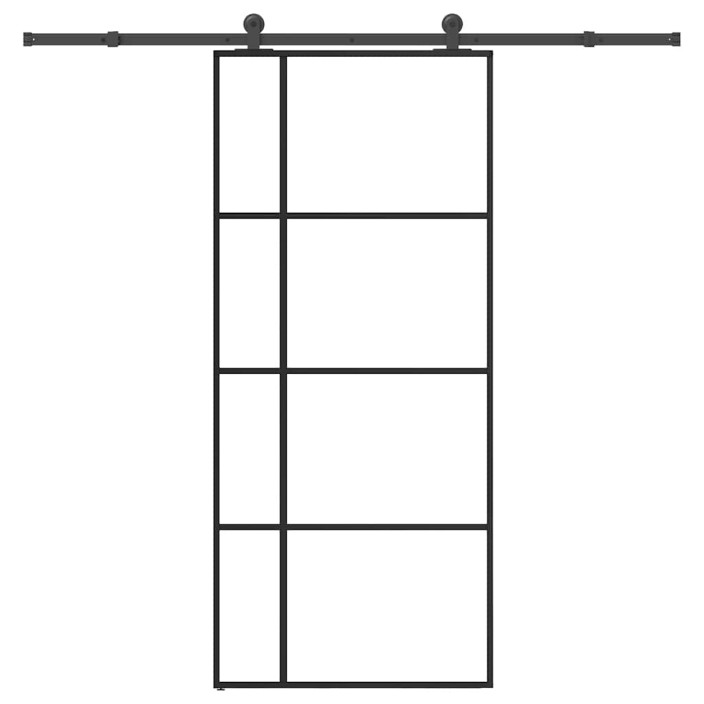 Schiebetür Mit Beschlag 90X205 Cm Esg-Glas & Aluminium