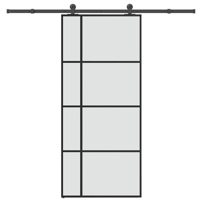 Schiebetür Mit Beschlag 90X205 Cm Esg-Glas & Aluminium