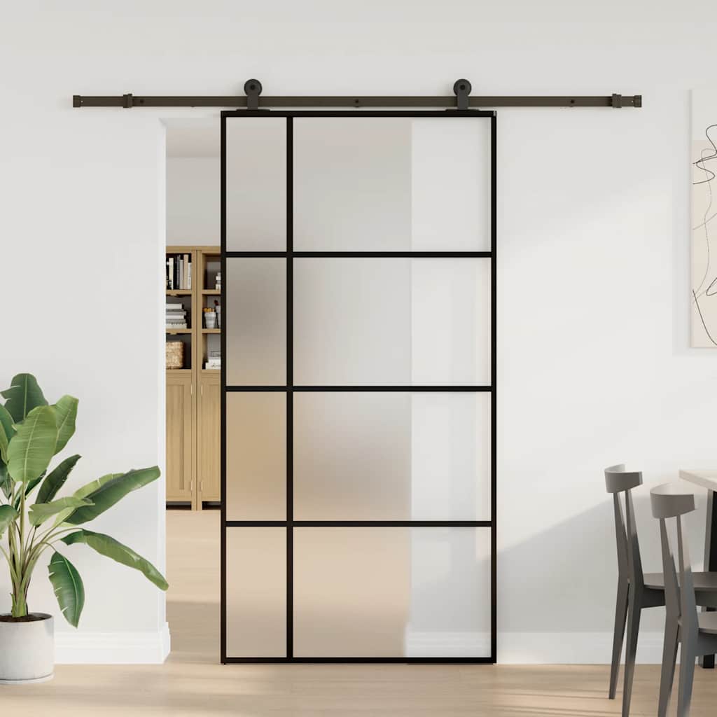 Schiebetür Mit Beschlag 102,5X205 Cm Esg-Glas & Aluminium