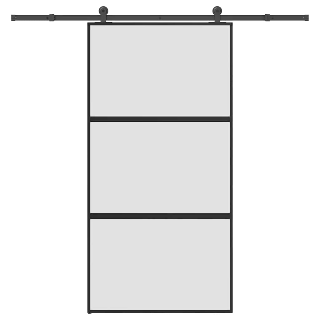 Schiebetür Mit Beschlag 102,5X205 Cm Hartglas & Aluminium