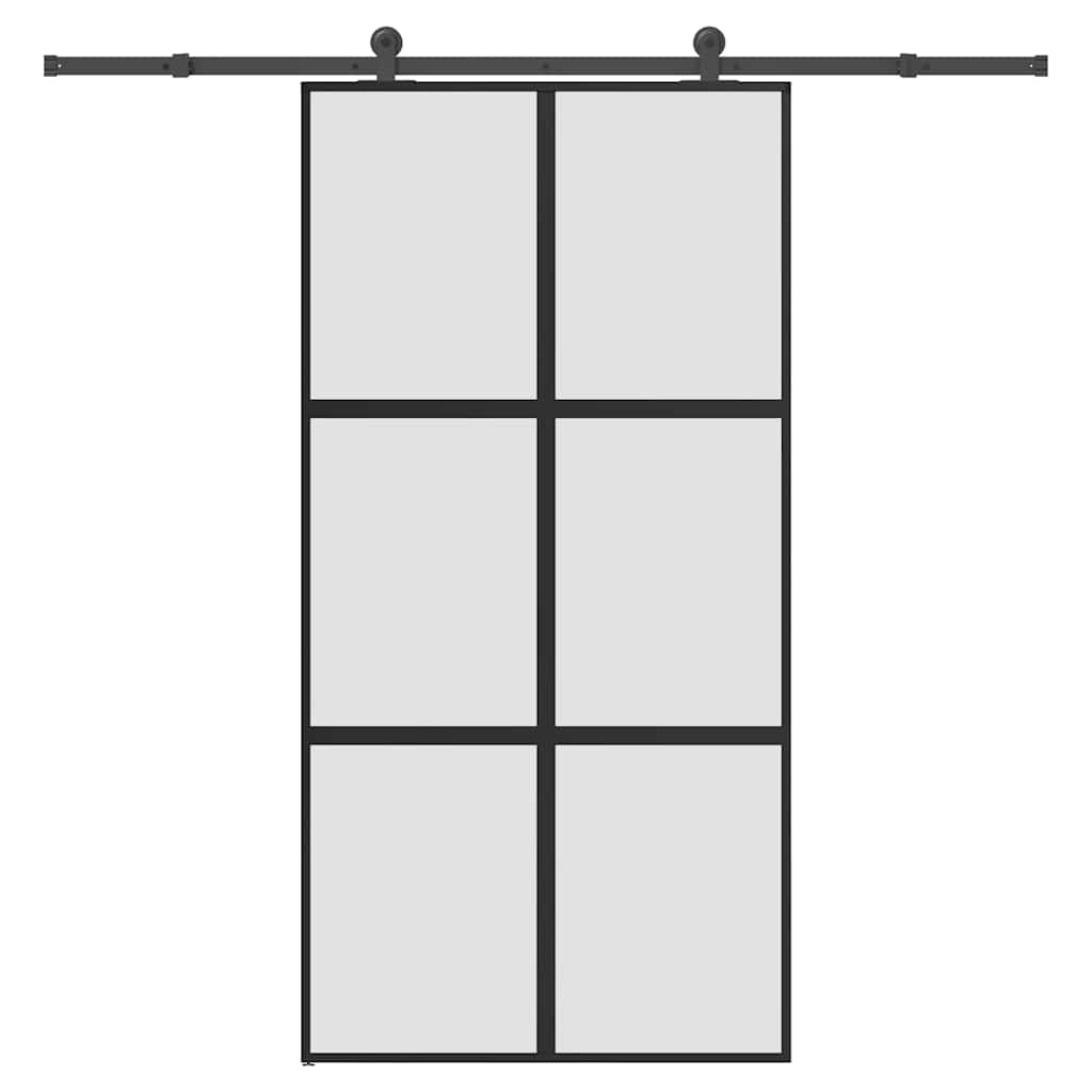 Schiebetür Mit Beschlag 102,5X205 Cm Hartglas & Aluminium