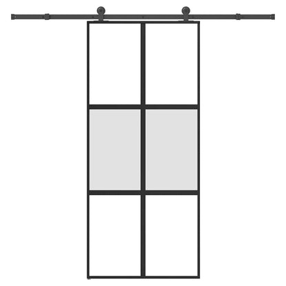 Schiebetür Mit Beschlag 90X205 Cm Hartglas & Aluminium