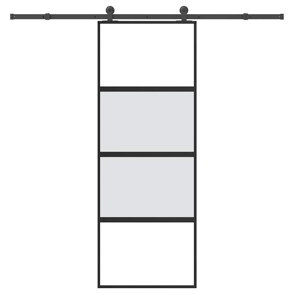 Schiebetür Mit Beschlag 76X205 Cm Hartglas & Aluminium