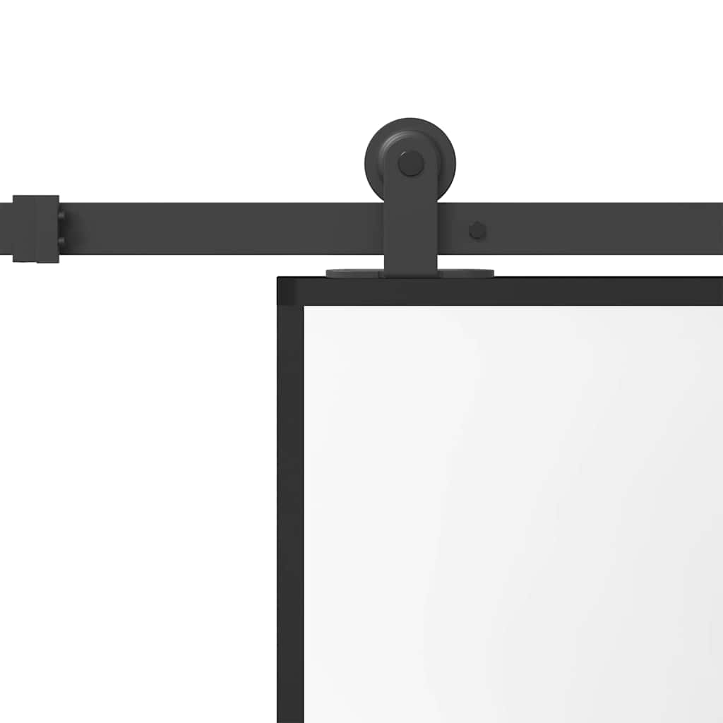 Schiebetür Mit Beschlag 76X205 Cm Hartglas & Aluminium