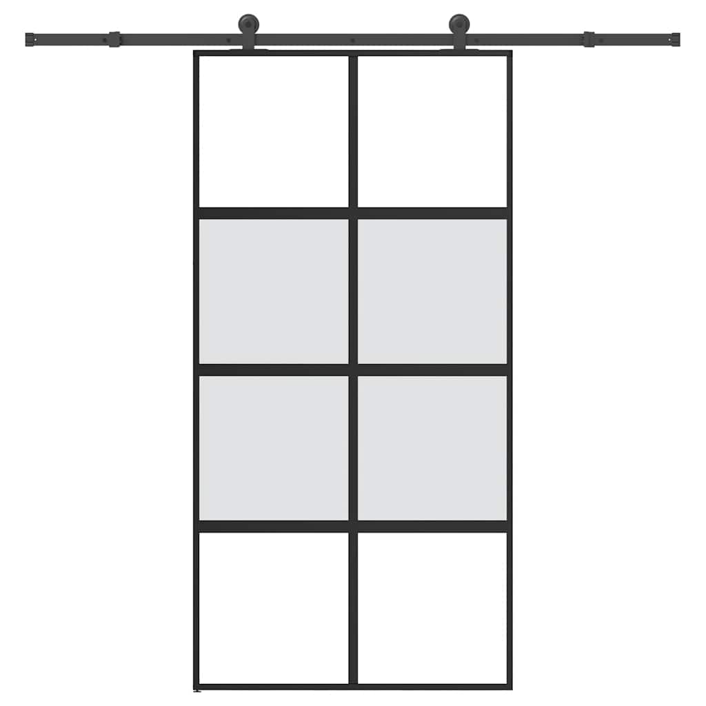 Schiebetür Mit Beschlag 102,5X205 Cm Hartglas Und Aluminium