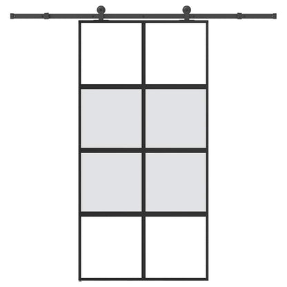Schiebetür Mit Beschlag 102,5X205 Cm Hartglas Und Aluminium