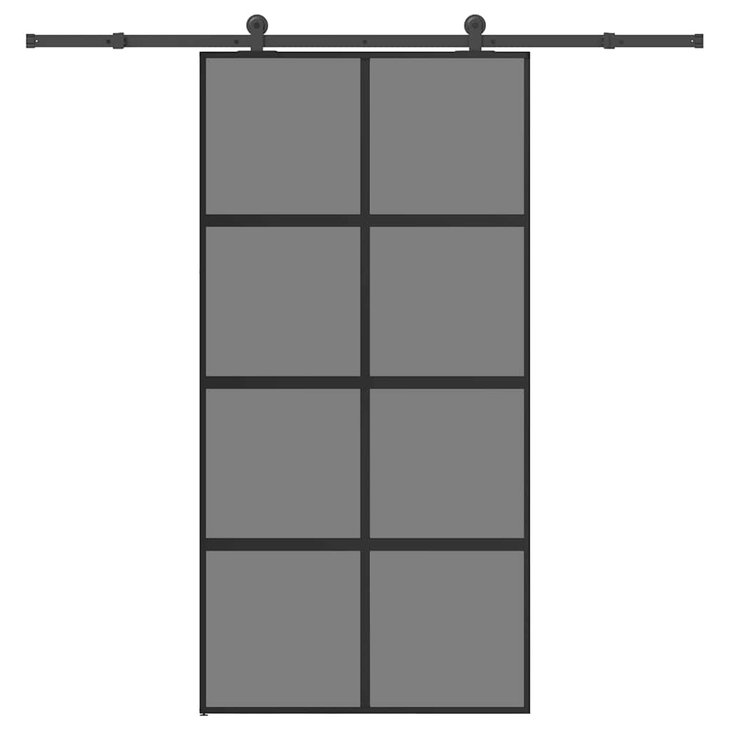Schiebetür Mit Beschlag 102,5X205 Cm Hartglas Und Aluminium