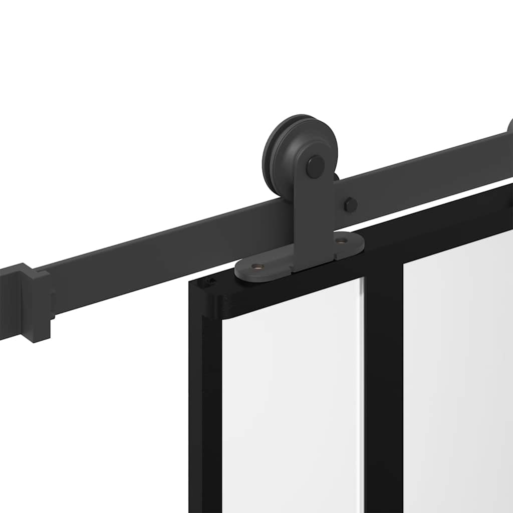 Schiebetür Mit Beschlag 76X205 Cm Hartglas & Aluminium