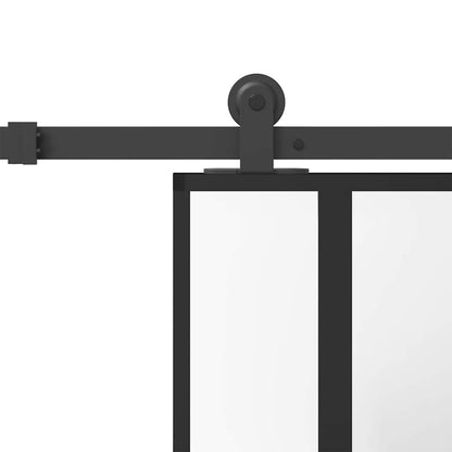 Schiebetür Mit Beschlag 76X205 Cm Hartglas & Aluminium