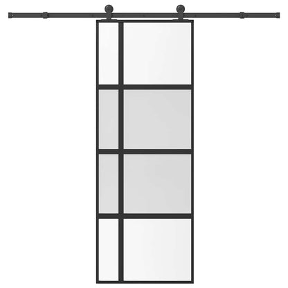 Schiebetür Mit Beschlag 76X205 Cm Hartglas & Aluminium