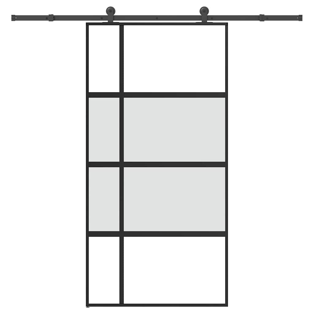 Schiebetür Mit Beschlag 102,5X205 Cm Hartglas Und Aluminium