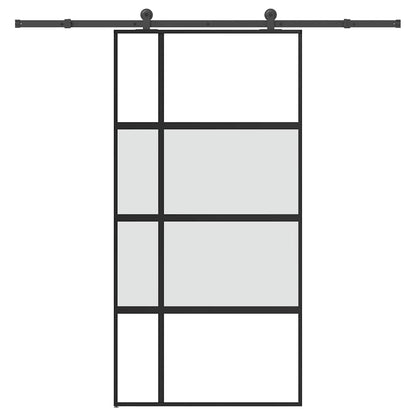 Schiebetür Mit Beschlag 102,5X205 Cm Hartglas Und Aluminium