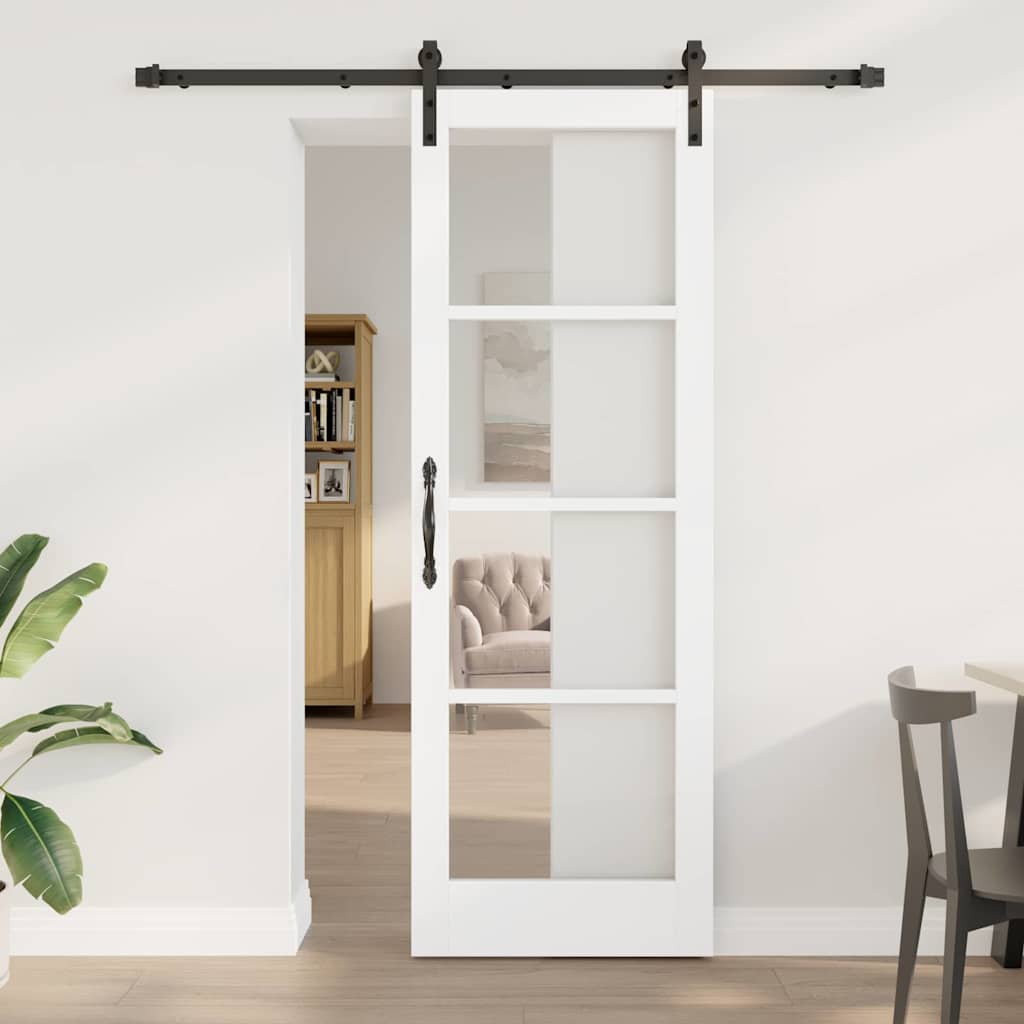 Schiebetür Orkdal Weiß Und Schwarz 73,5 X 211 Cm