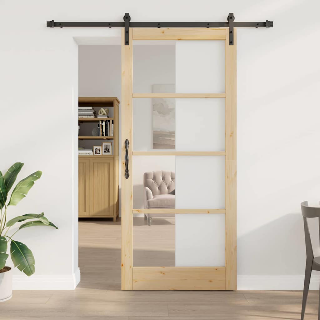 Schiebetür Orkdal Massivholz Kiefer Und Glas
