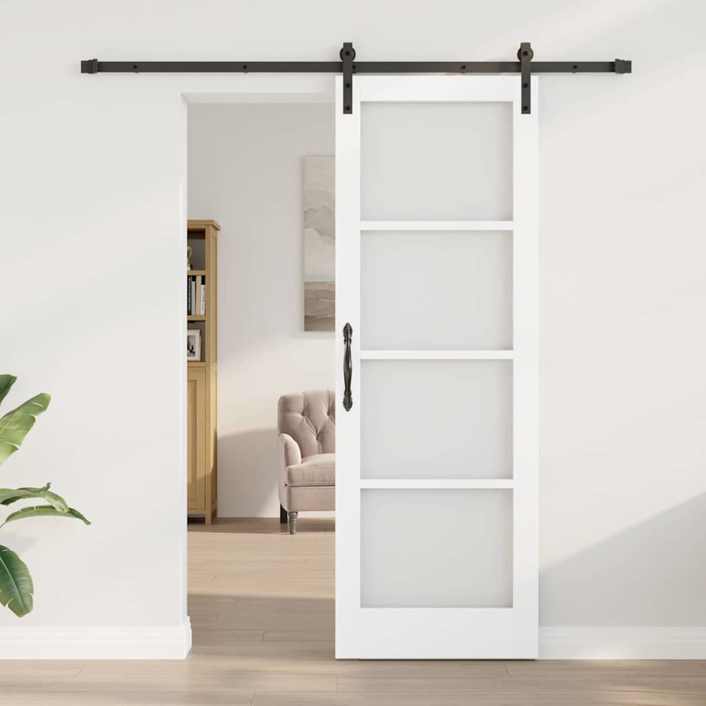 Schiebetür Orkdal Weiß Und Schwarz 73,5 X 211 Cm