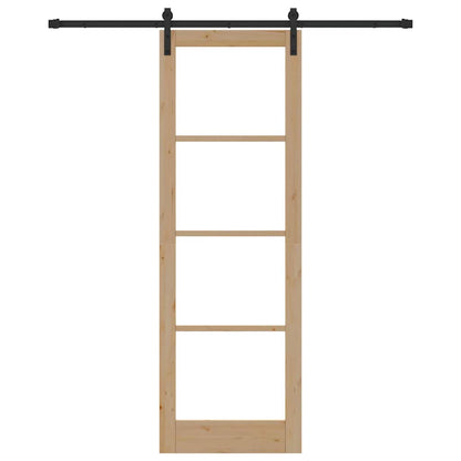 Schiebetür Orkdal Natürlich Und Schwarz 78 X 232 Cm