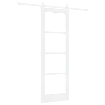Schiebetür Orkdal Weiß 73,5 X 211 Cm Massivholz Kiefer Und Glas