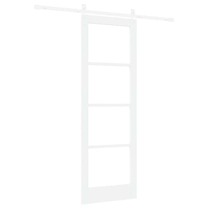 Schiebetür Orkdal Weiß 73,5 X 211 Cm Massivholz Kiefer Und Glas