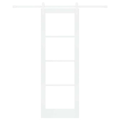 Schiebetür Orkdal Weiß 73,5 X 211 Cm Massivholz Kiefer Und Glas