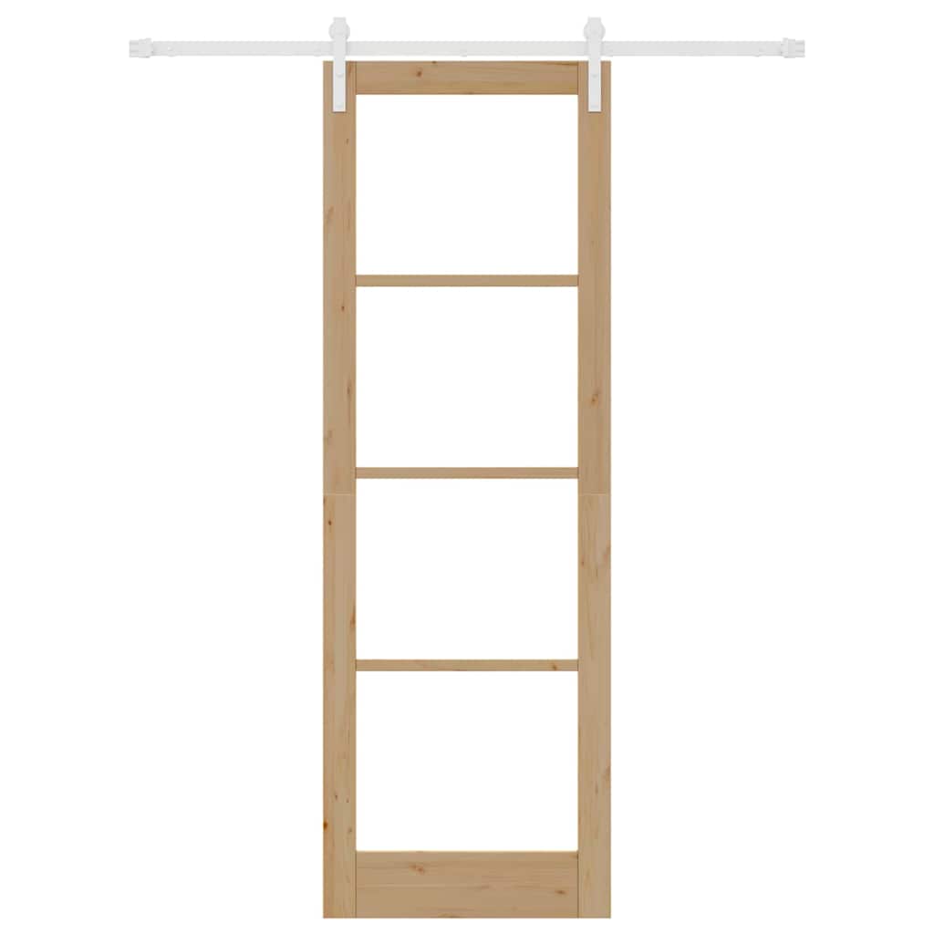 Schiebetür Orkdal Natur 78 X 232 Cm Massivholz Kiefer Und Glas
