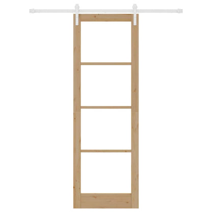 Schiebetür Orkdal Natur 78 X 232 Cm Massivholz Kiefer Und Glas
