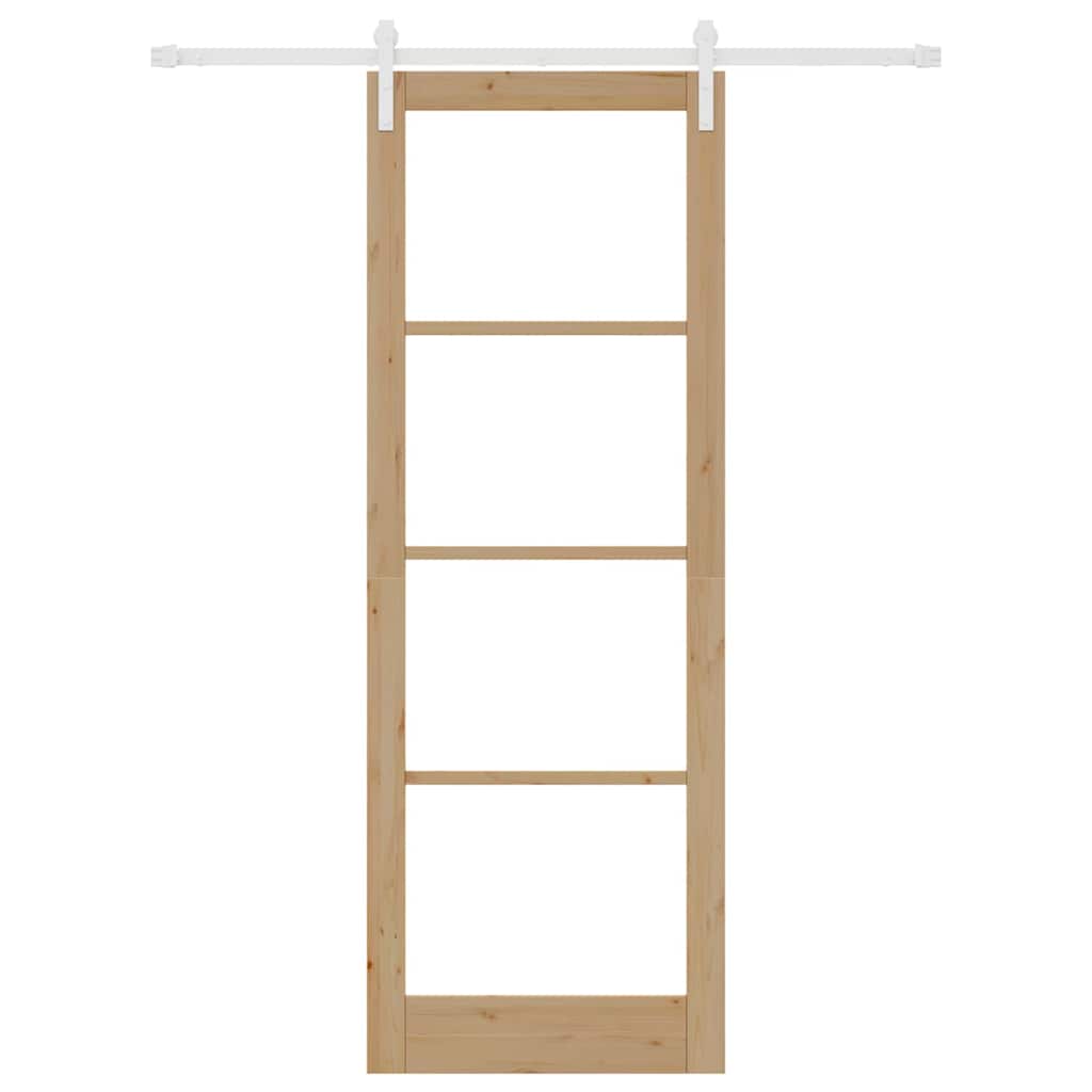 Schiebetür Orkdal Natur 83 X 232 Cm Massivholz Kiefer Und Glas
