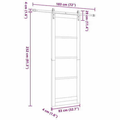 Schiebetür Orkdal Natur 83 X 232 Cm Massivholz Kiefer Und Glas