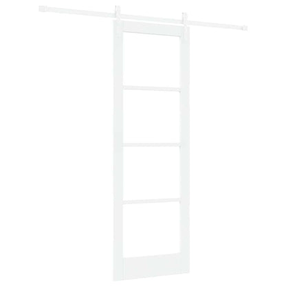 Schiebetür Orkdal Weiß 73,5 X 211 Cm Massivholz Kiefer Und Glas