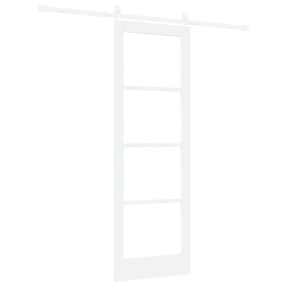 Schiebetür Orkdal Weiß 73,5 X 211 Cm Massivholz Kiefer Und Glas