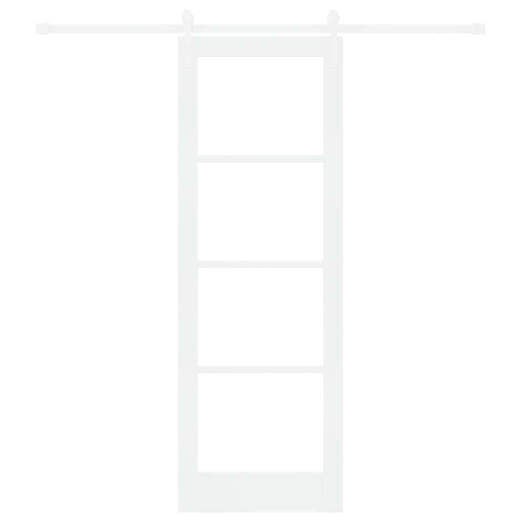 Schiebetür Orkdal Weiß 73,5 X 211 Cm Massivholz Kiefer Und Glas