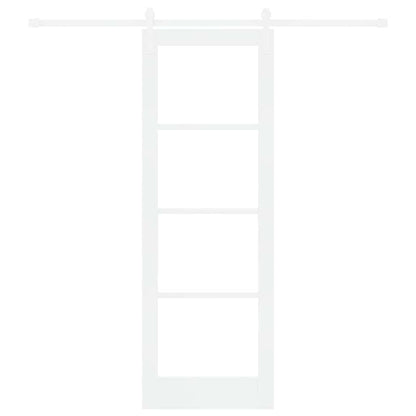 Schiebetür Orkdal Weiß 73,5 X 211 Cm Massivholz Kiefer Und Glas