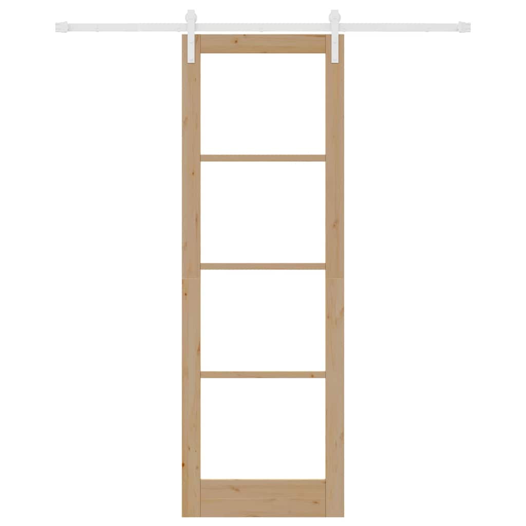 Schiebetür Orkdal Natur 78 X 232 Cm Massivholz Kiefer Und Glas