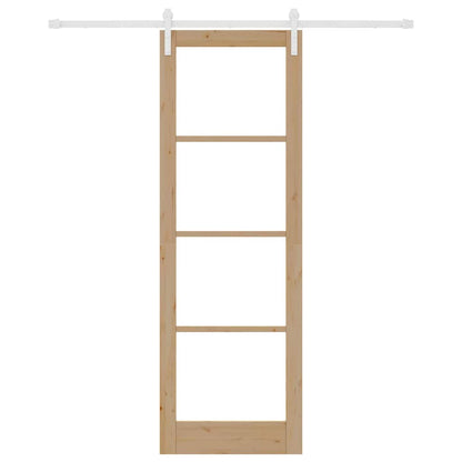 Schiebetür Orkdal Natur 78 X 232 Cm Massivholz Kiefer Und Glas
