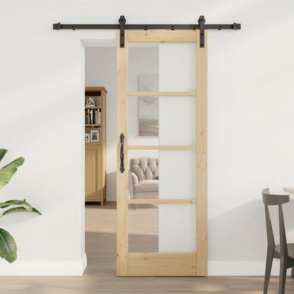 Schiebetür Orkdal Weiß Massivholz Kiefer Und Glas
